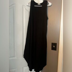 Black asymmetrical tank dress size large